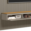 PAINEL RIPADO MODULAR 1.4 + NICHO CURVO 1.4 + PRATELEIRA CURVA 1.4