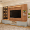 CONJUNTO RACK + PAINEL + 1 MODULO LATERAL + 2 MODULO CRISTALEIRA MAGNUM
