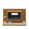 CONJUNTO RACK + PAINEL + 2 MODULO LATERAL OURO PRETO