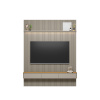 PAINEL RIPADO MODULAR 2.2 + NICHO CURVO 2.2 + PRATELEIRA CURVA 2.2