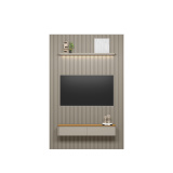 PAINEL RIPADO MODULAR 1.8 + NICHO CURVO 1.4 + PRATELEIRA CURVA 1.4