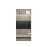 PAINEL RIPADO MODULAR 1.4 + NICHO CURVO 1.4 + PRATELEIRA CURVA 1.4
