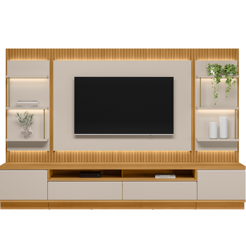 CONJUNTO RACK + PAINEL + 2 MODULO LATERAL SAO PAULO